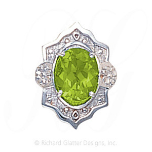 GS400 PD - 14 Karat Gold Peridot Slide 